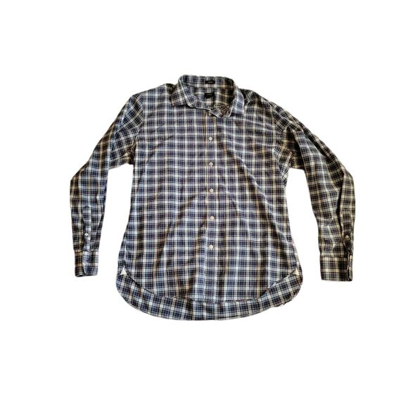 J. Crew Men's 120's 2 ply Ludlow checkered button up size XL - Picture 2 of 9